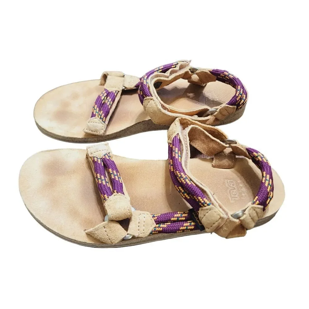 Teva Universal Rope Sandals tan & purple 8